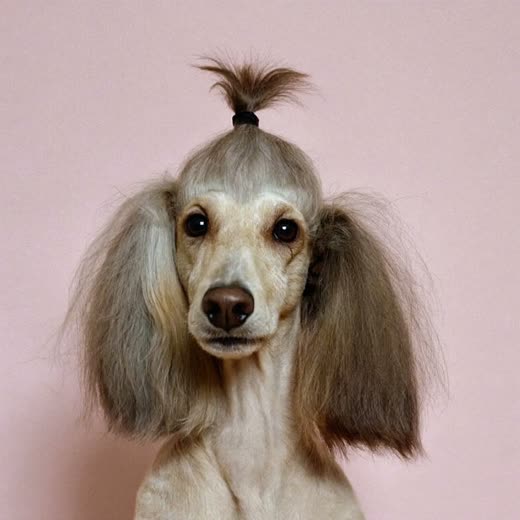 A poodle after a clip